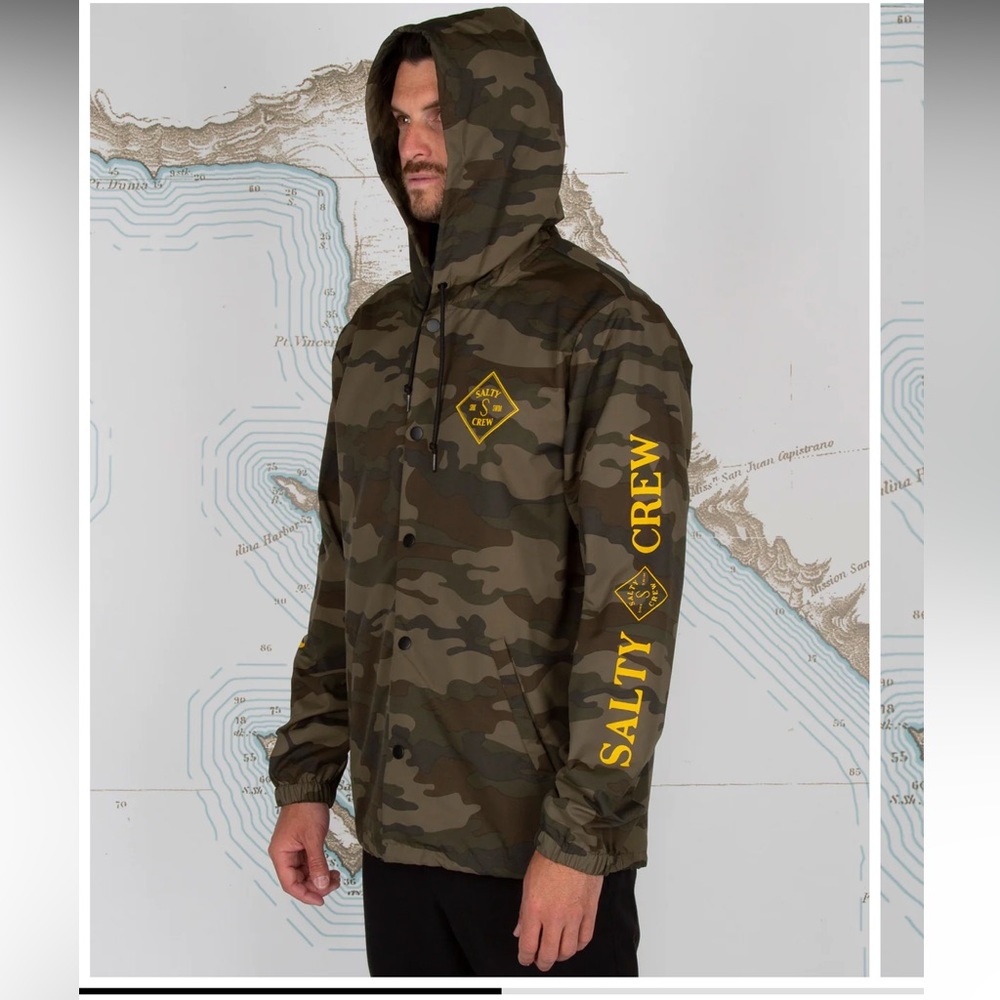 Salty Crew Tippet Camo Snap Jacket